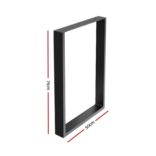 Artiss Metal Table Legs DIY Rectangular 71X50CM Set of 2 Home & Garden > DIY > Table Tops & Bases