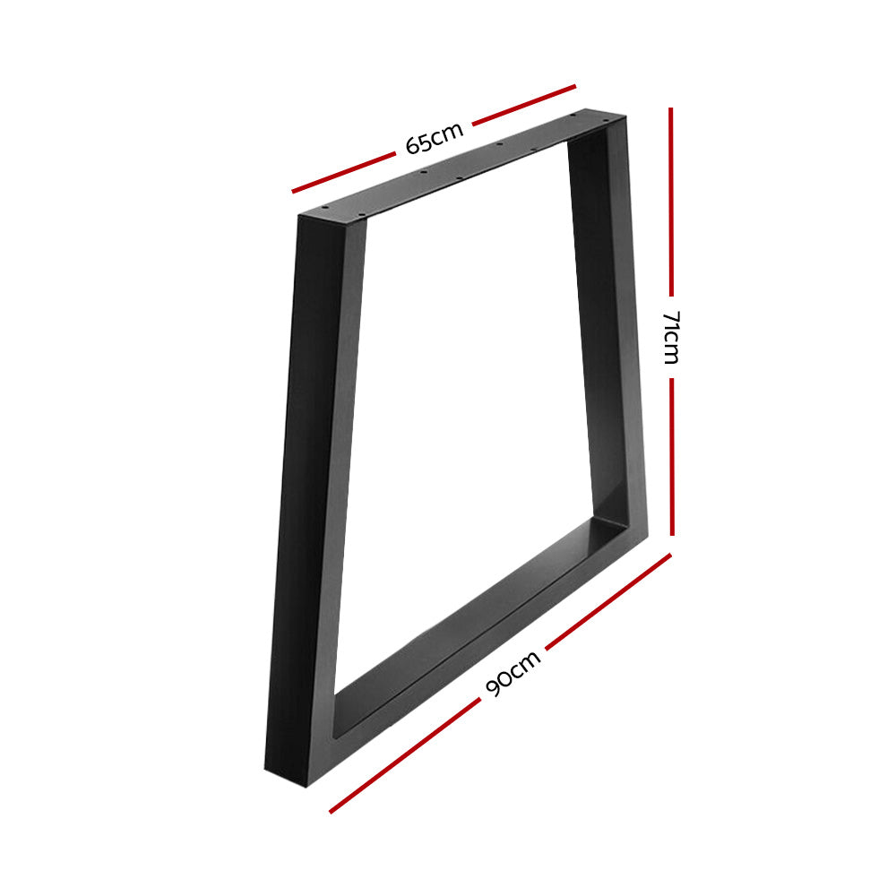 Artiss Metal Table Legs DIY Trapezoid 65X90CM Set of 2 - Home & Garden > DIY > Table Tops & Bases
