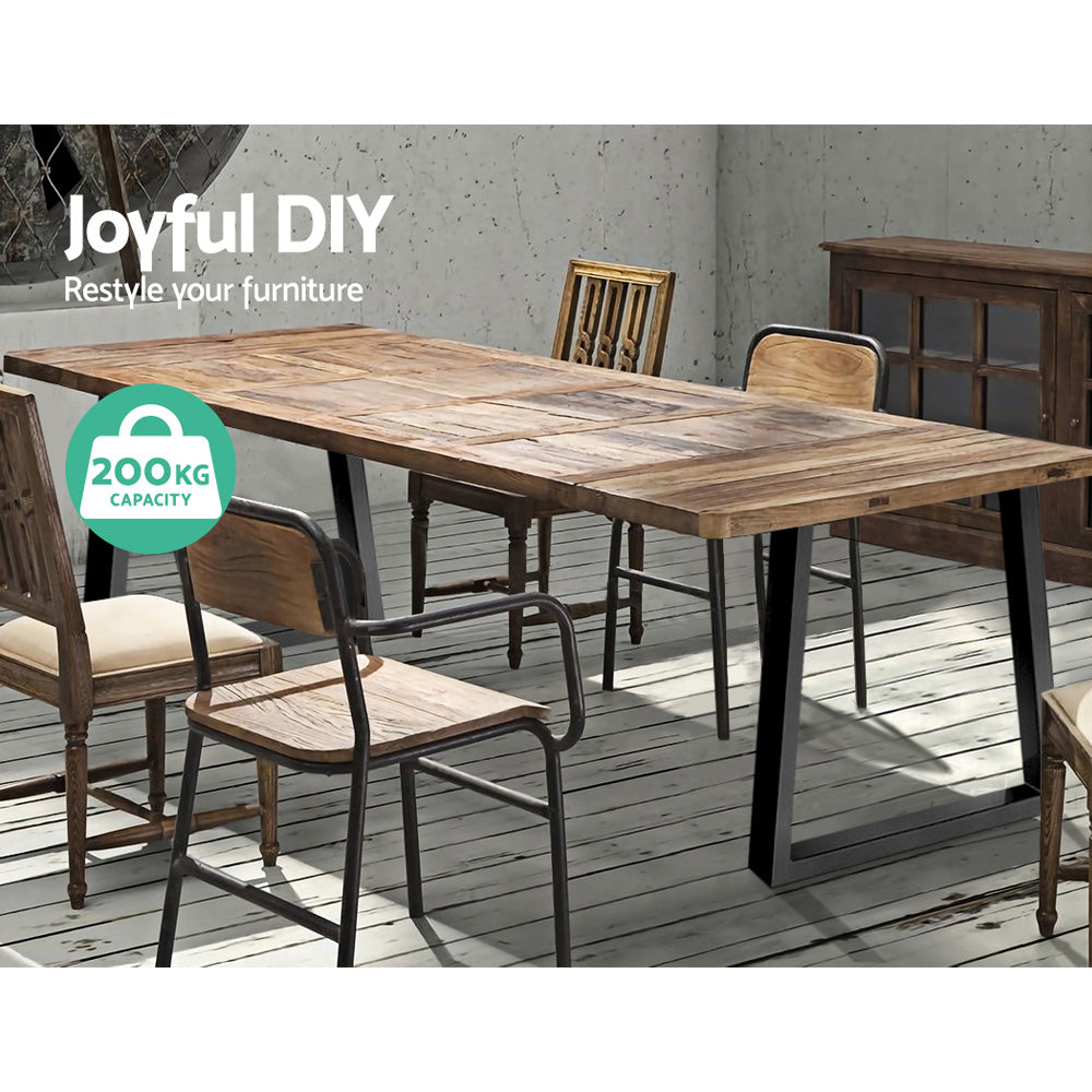 Artiss Metal Table Legs DIY Trapezoid 65X90CM Set of 2 - Home & Garden > DIY > Table Tops & Bases