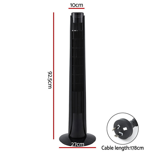 Devanti Tower Fan Oscillating 3 Speeds with Remote 93cm Appliances > Fans > Ceiling Fans