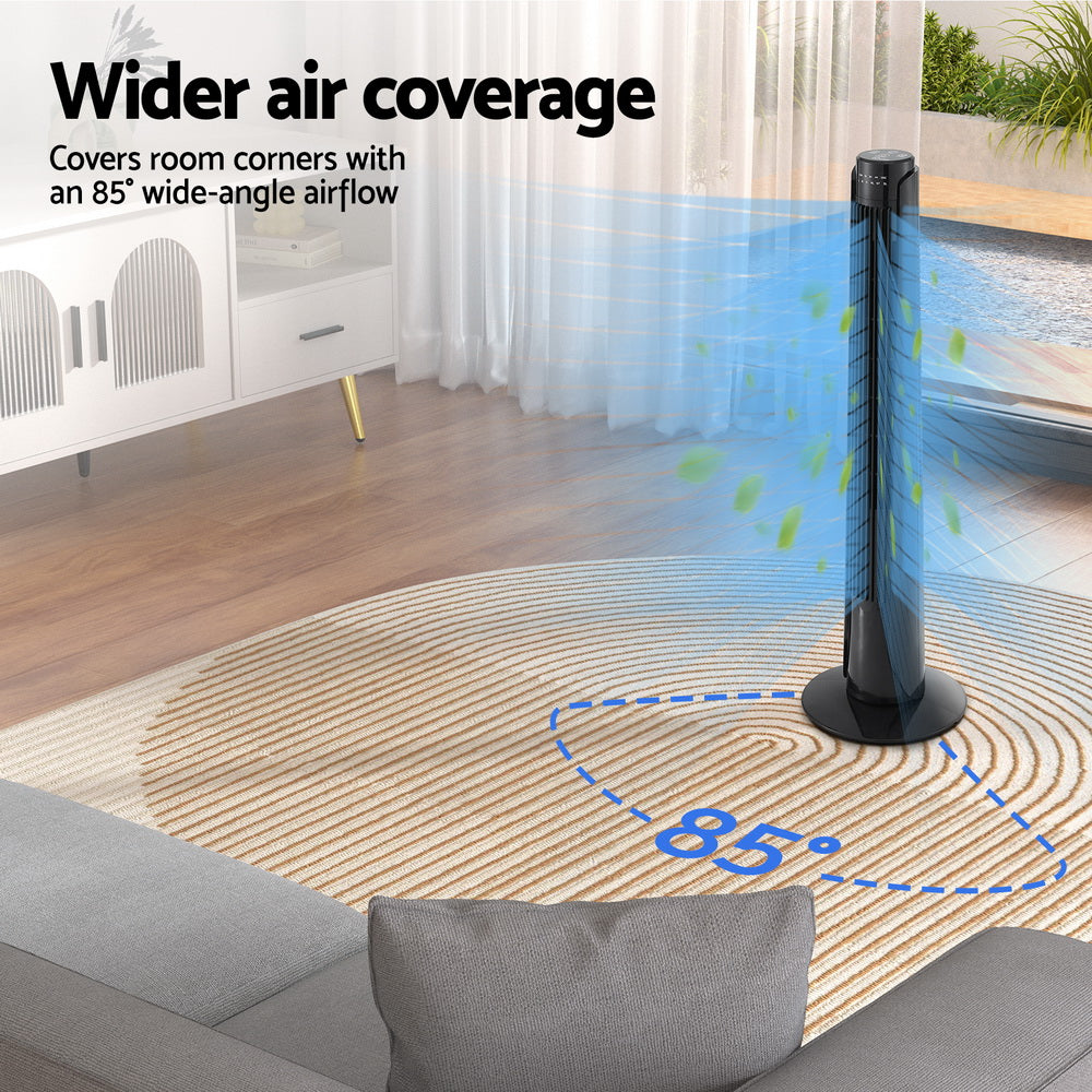 Devanti Tower Fan Oscillating 3 Speeds with Remote 93cm - Appliances > Fans > Ceiling Fans