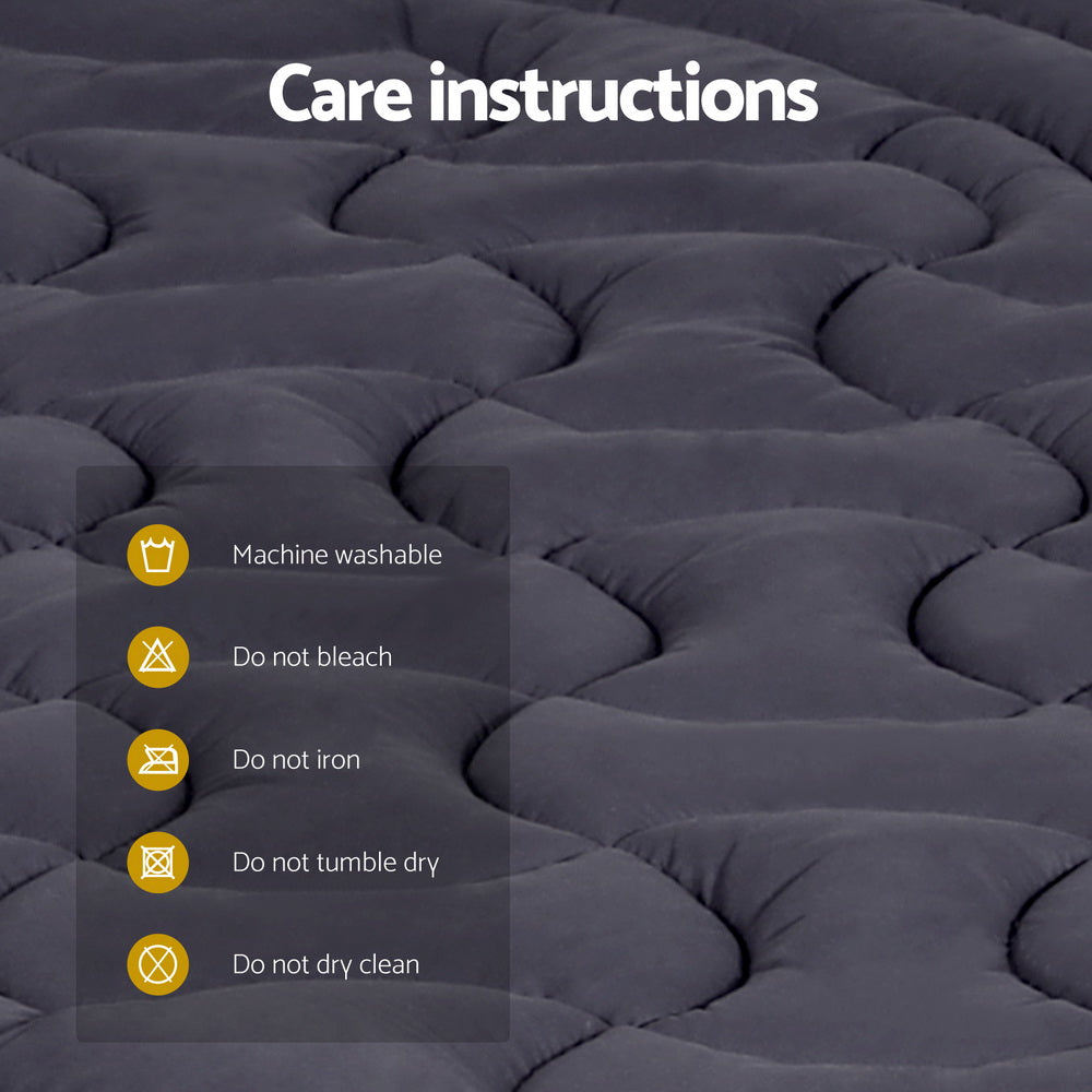 Giselle Bedding Mattress Topper Pillowtop 3-Zone Double - Furniture > Mattresses > Mattress Toppers