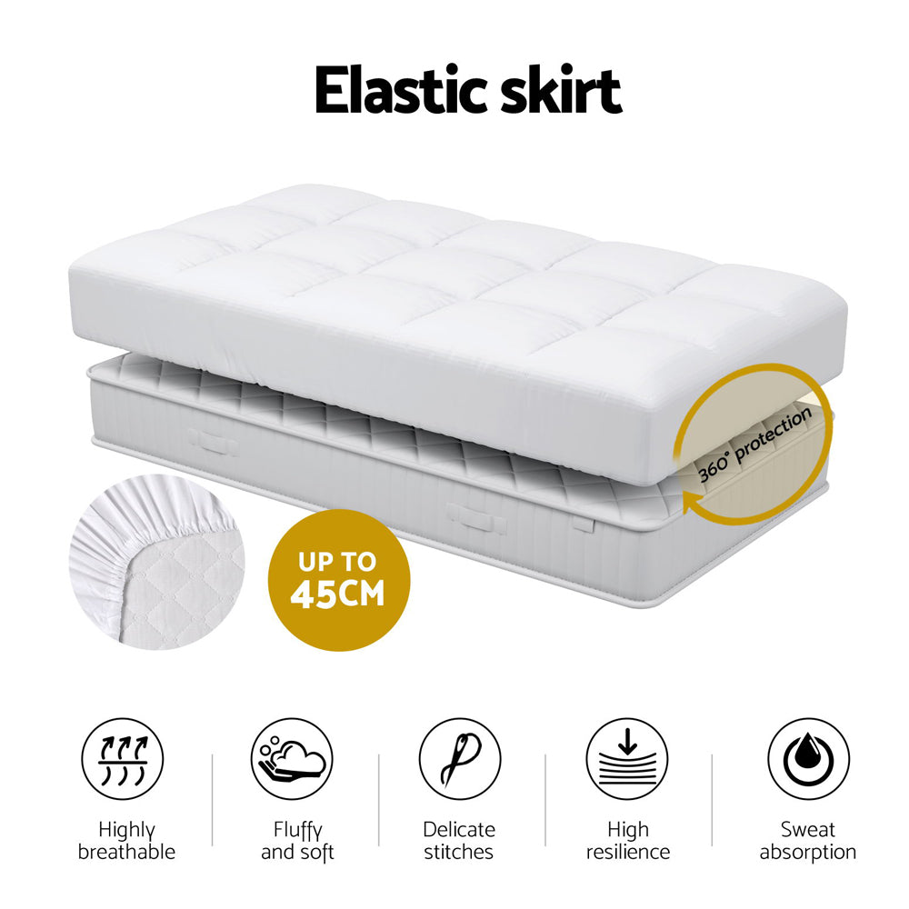 Giselle Bedding Mattress Topper Pillowtop Bamboo Cot - Home & Garden > Bedding > Pillows