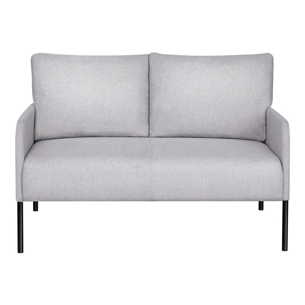 Artiss Armchair 2-Seater Sofa Pillow Linen Grey - Furniture > Bar Stools & Chairs > Arm Chairs & Recliners