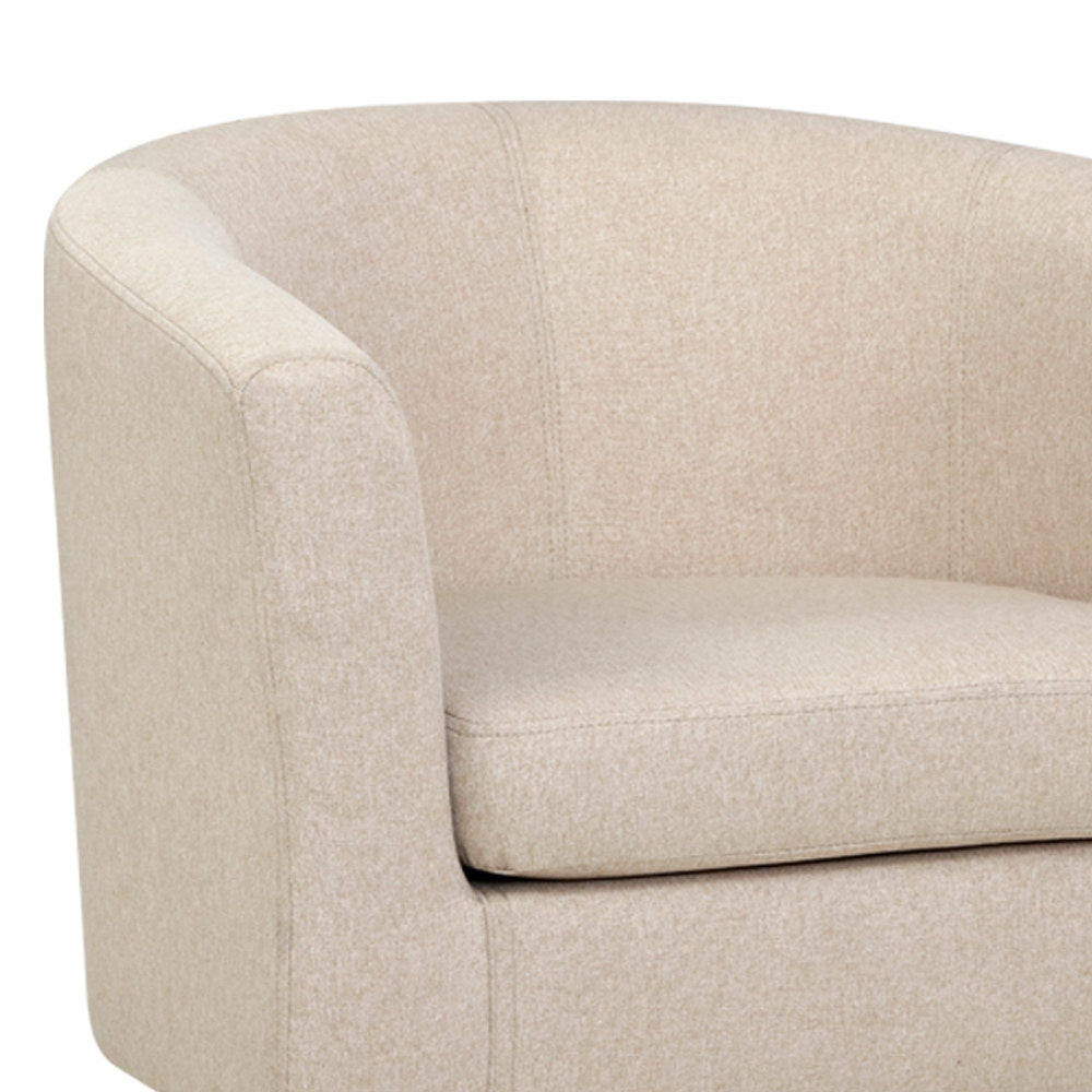 Artiss Armchair Lounge Chair Tub Accent Armchairs Fabric Sofa Chairs Beige - Furniture > Bar Stools & Chairs > Arm