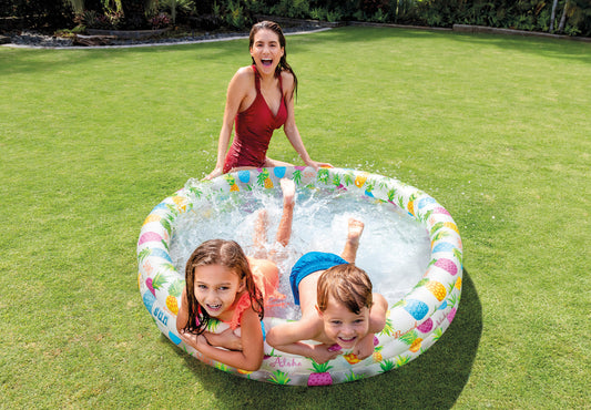 Intex 3 Ring Pineapple Splash Pool 59431 132cm - Home & Garden > Pool & Accessories > Swimming Pools