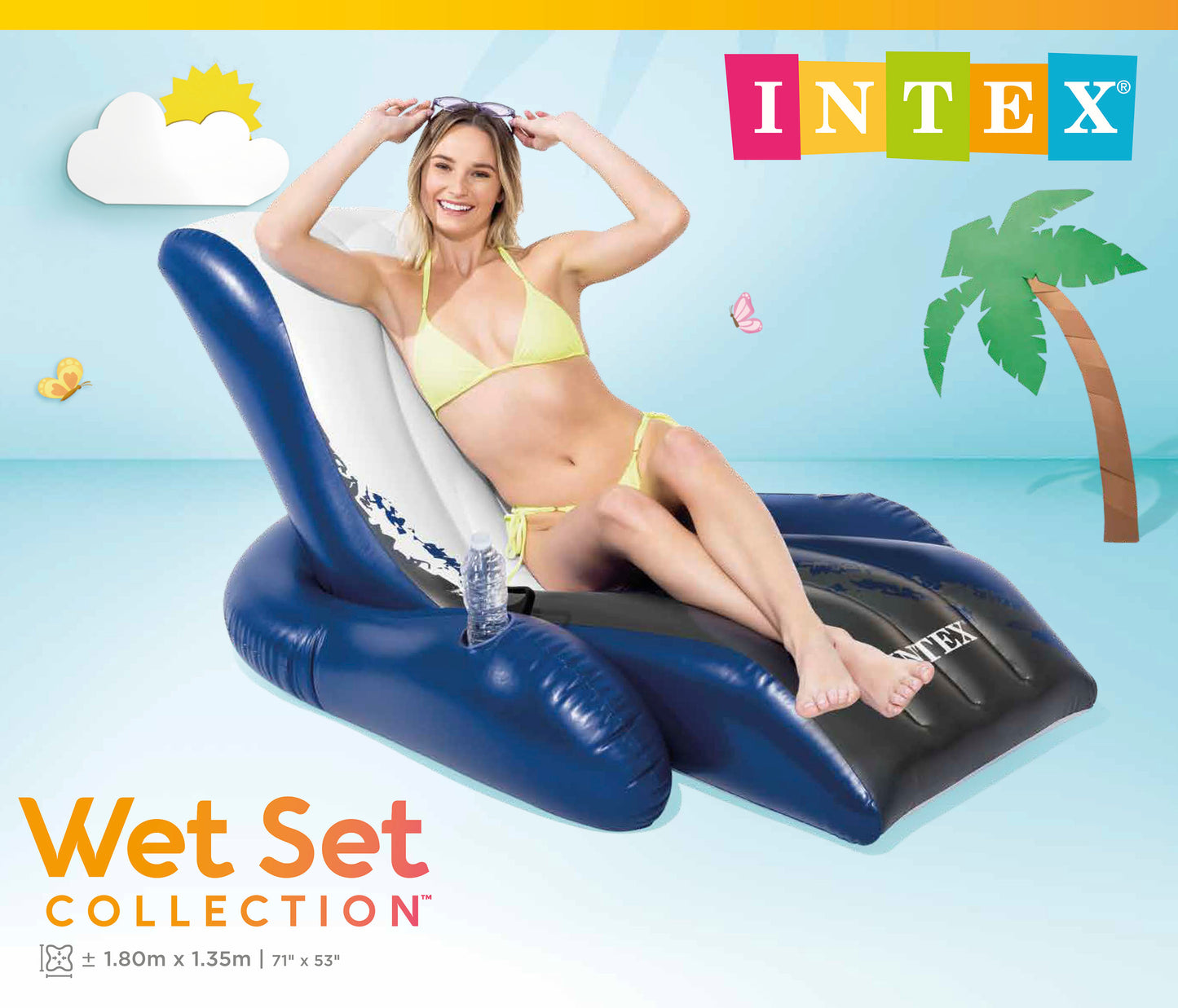 Intex Floating Recliner Lounge 58868 - Home & Garden > Pool & Accessories > Pool Toys & Inflatables
