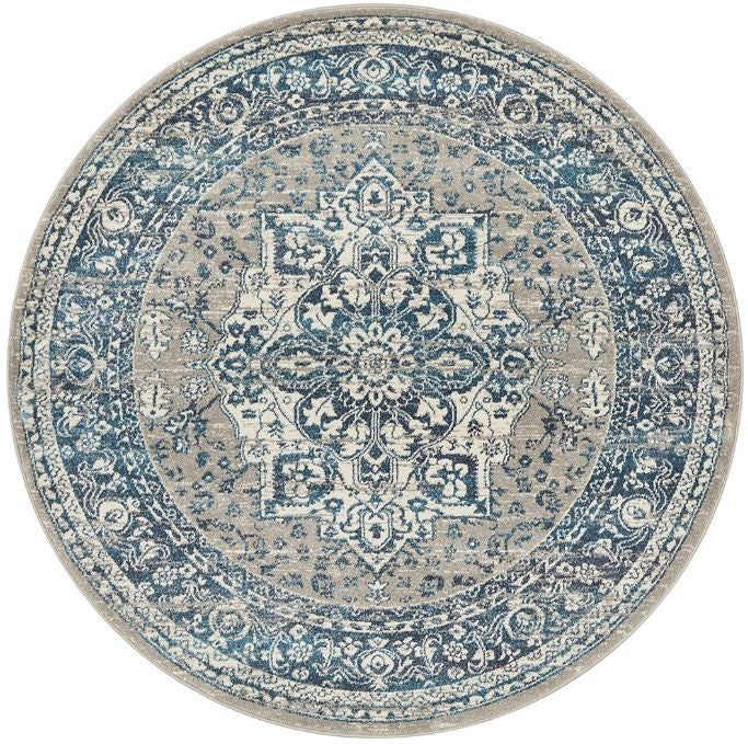 Babylon 207 Blue Round by Rug Culture-240X240CM - ROUND - Home & Garden > Rugs > Round Rugs
