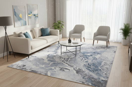 Mineral 222 Blue by Rug Culture-290x200cm - Rectangle