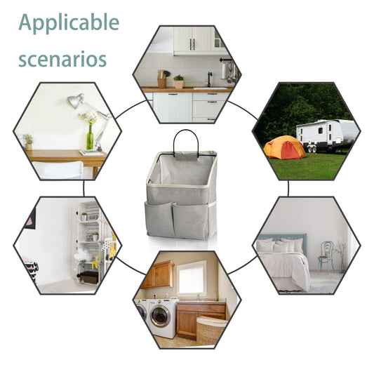 2 pc Wall Hanging Storage Bag,Wall Hanging Organizer bags with Pockets, Wall Organizer Storage for Dormitory Bathroom Bedroom