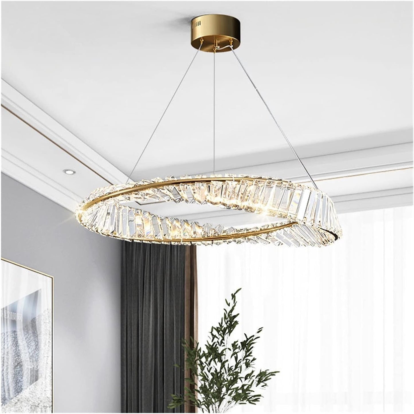 Modern Crystal Flushmount Chandeliers Remote Control - Home & Garden > Lighting > Lighting Accessories