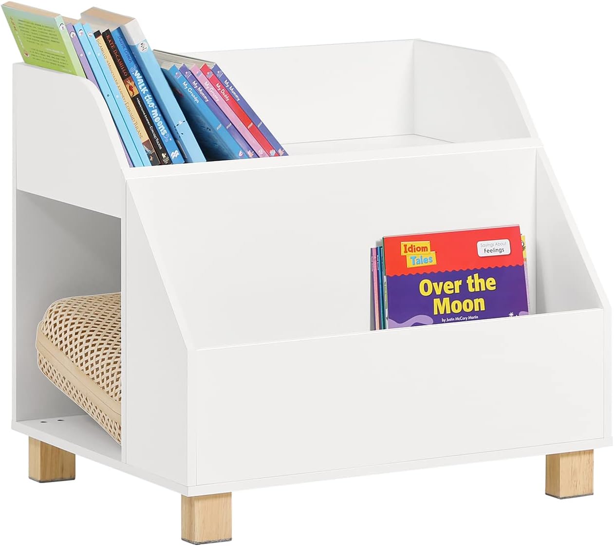 Kids Storage Bookcase 3 Compartments White Baby & Kids > Kid’s Furniture > Kid’s Bookcases & Shelves