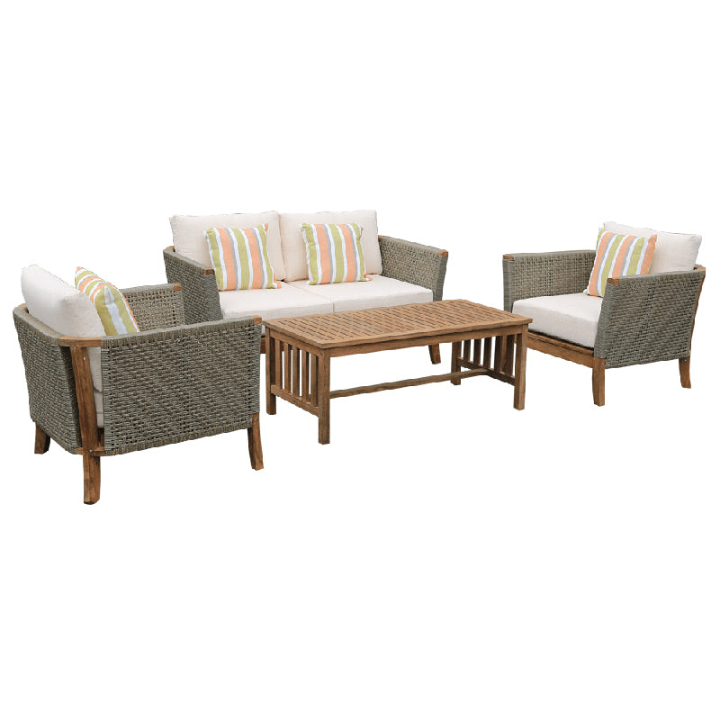 Classic lounge set 4 pcs - Furniture > Outdoor > Outdoor Sofas & Lounge Sets