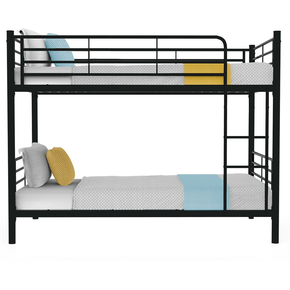 Kingston Slumber 2in1 Single Metal Bunk Bed Frame with Modular Design Dark Matte Grey Furniture > Bedroom > Beds & Bed