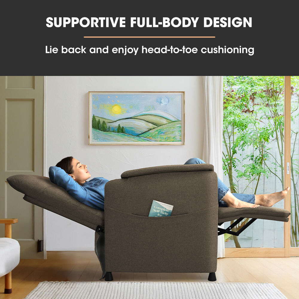 FORTIA Electric Armchair Recliner Single Fabric Chair Biege - Furniture > Bar Stools & Chairs > Arm Chairs & Recliners