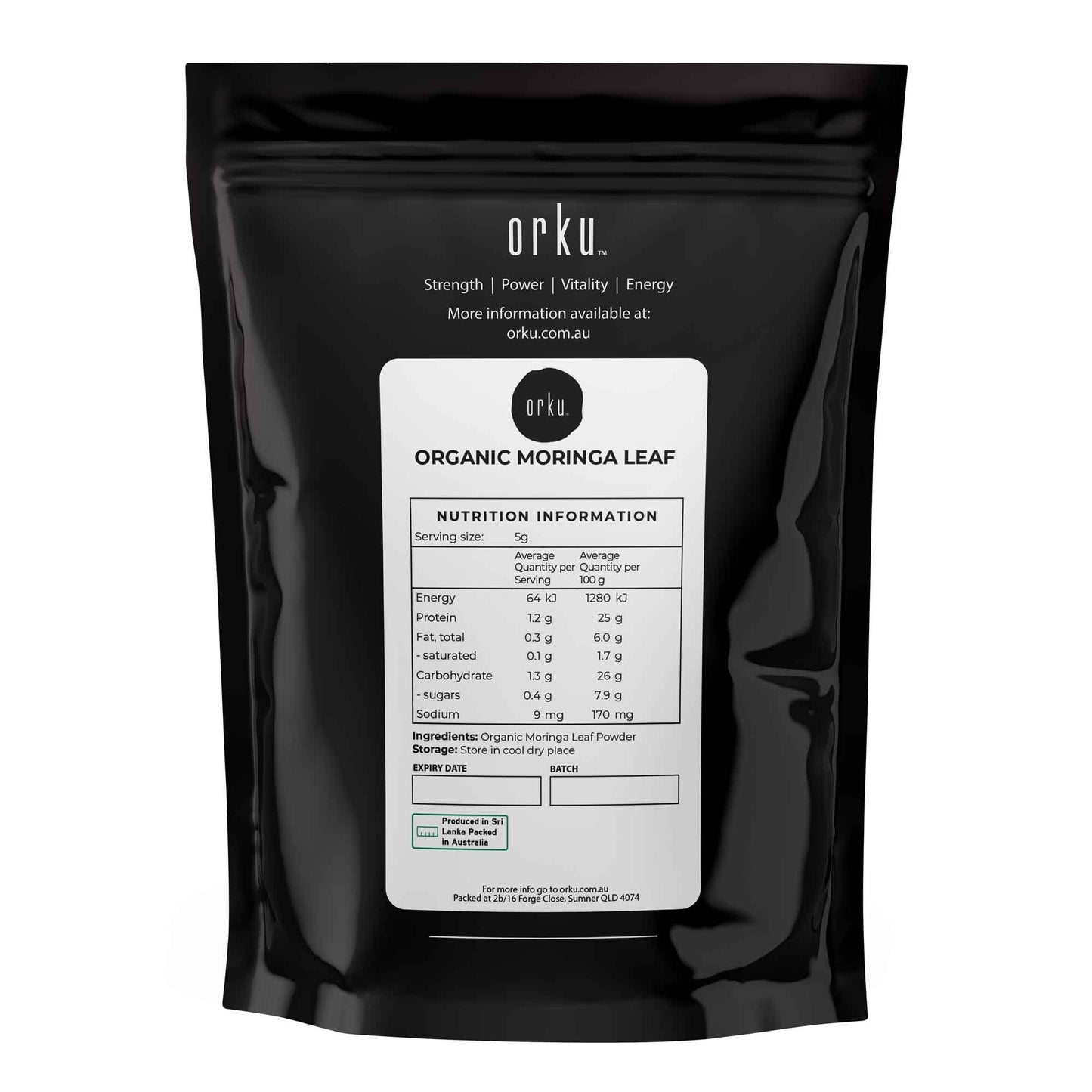 1Kg Organic Moringa Leaf Powder - Supplement Moringa Oleifera Drumstick Leaf