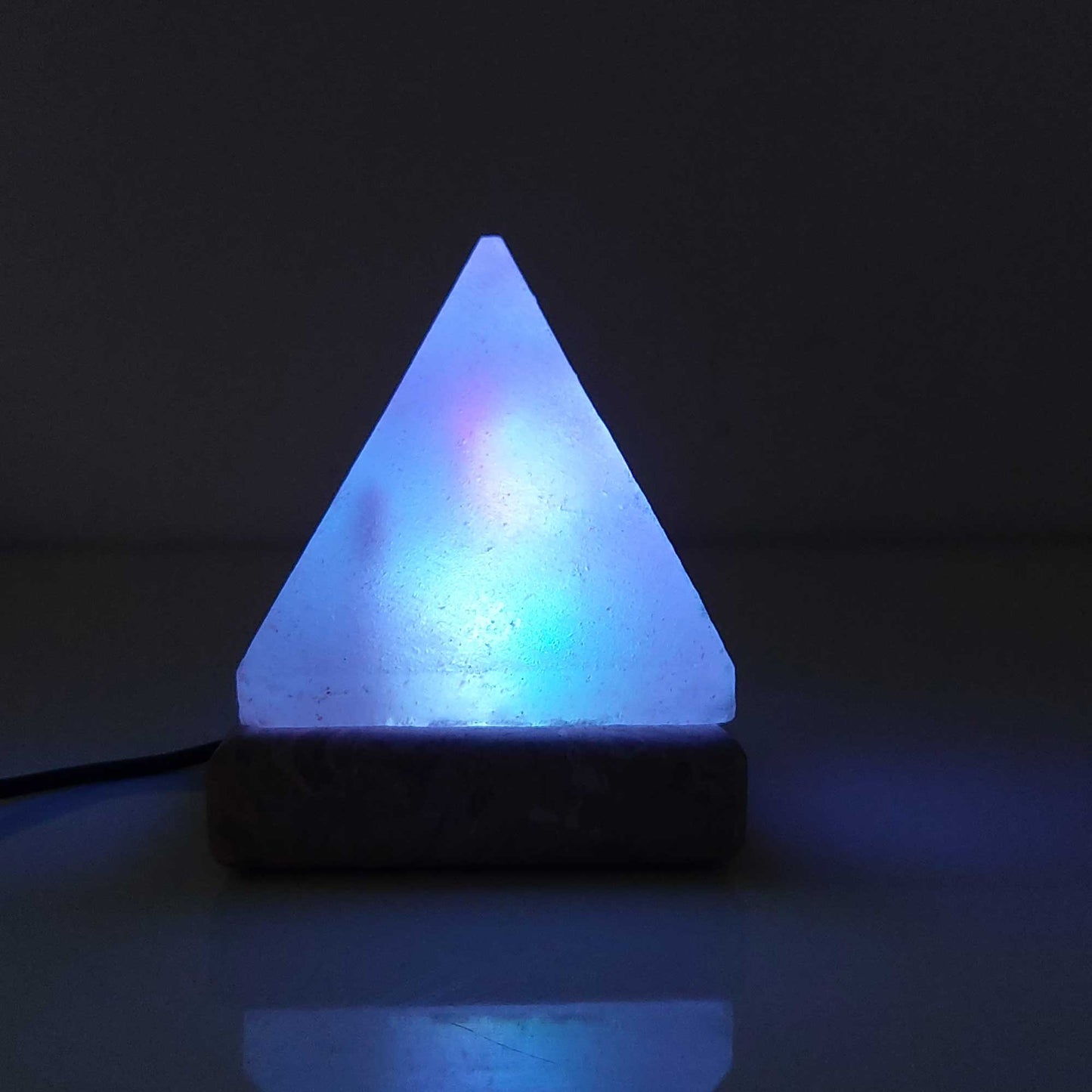 USB Colour Changing Salt Himalayan Lamp - Pyramid Shape Pink Rock LED Light - Home & Garden > Lighting > Table Lamps