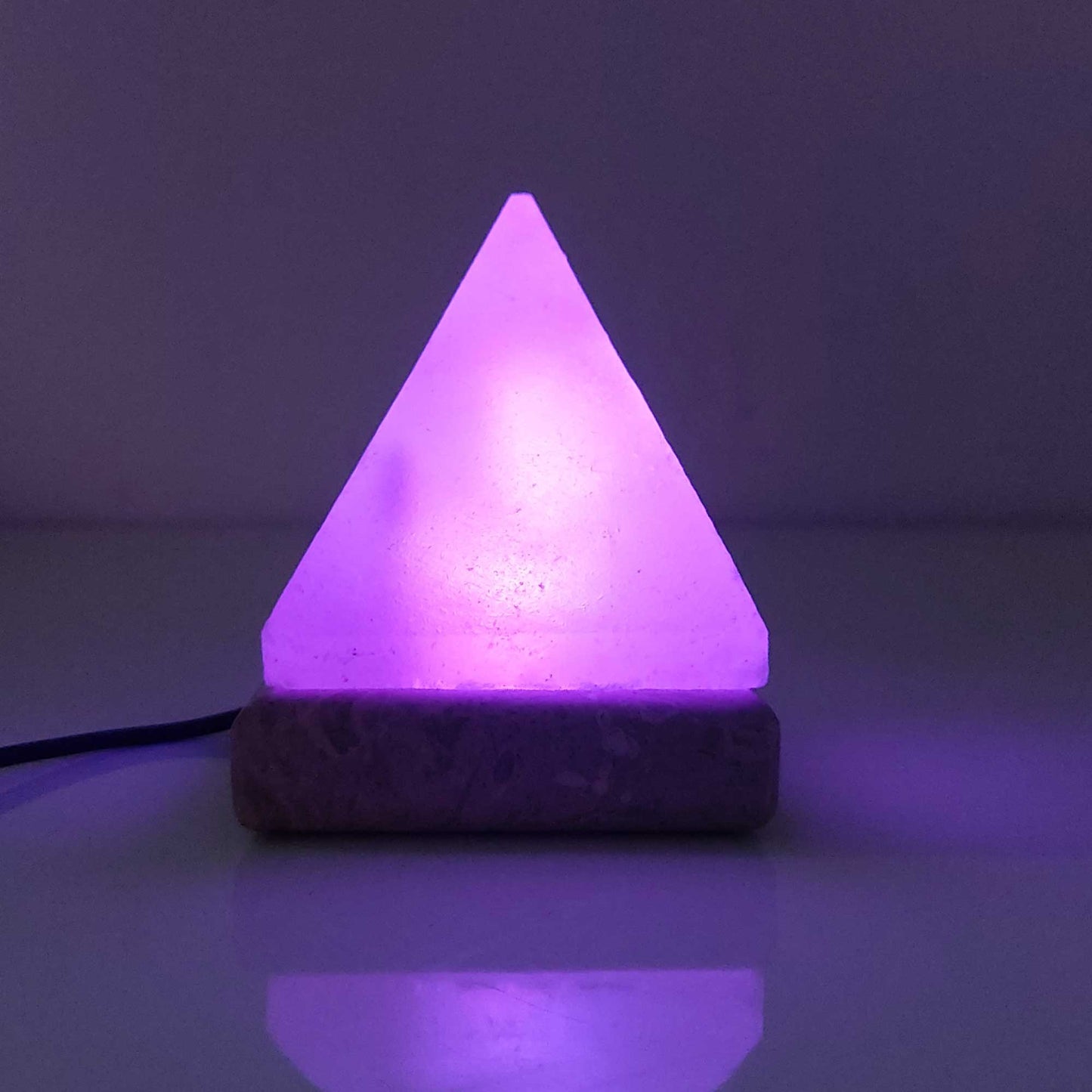 USB Colour Changing Salt Himalayan Lamp - Pyramid Shape Pink Rock LED Light - Home & Garden > Lighting > Table Lamps