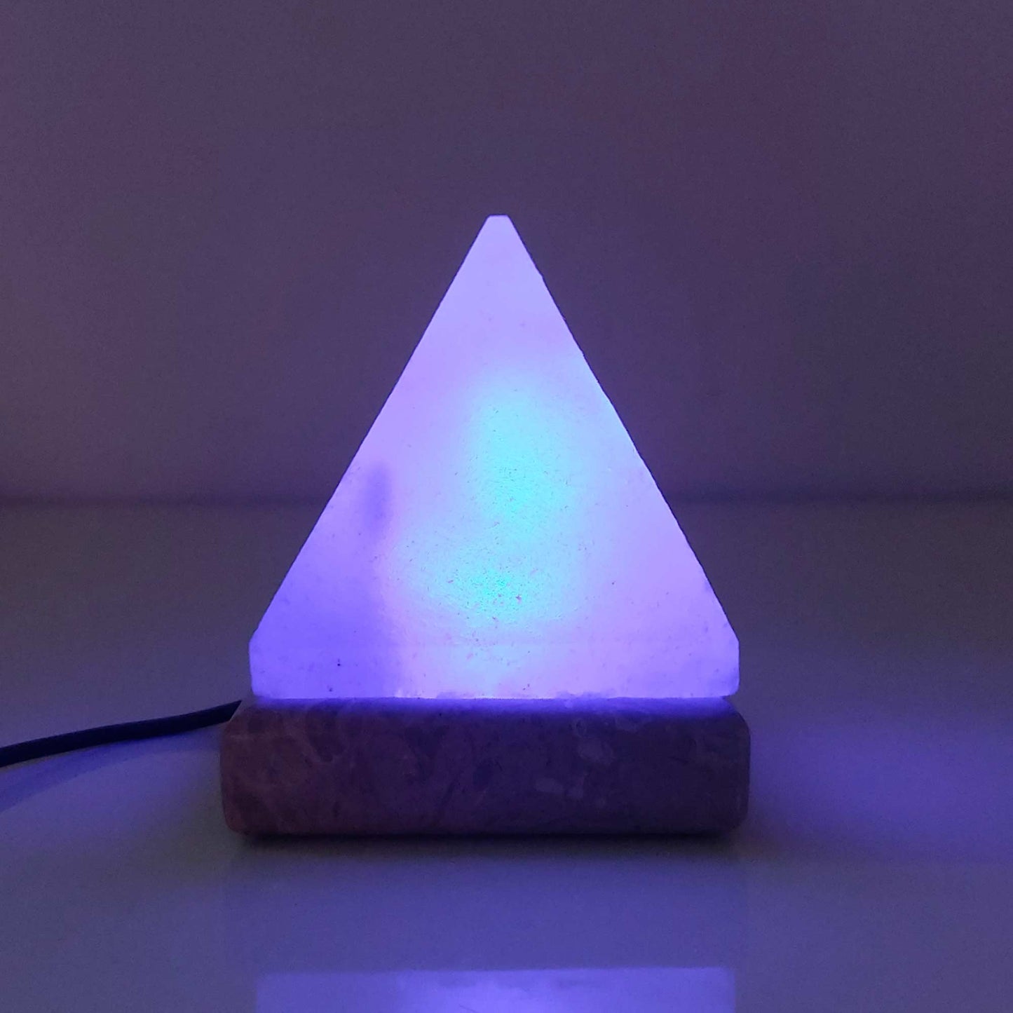 USB Colour Changing Salt Himalayan Lamp - Pyramid Shape Pink Rock LED Light - Home & Garden > Lighting > Table Lamps