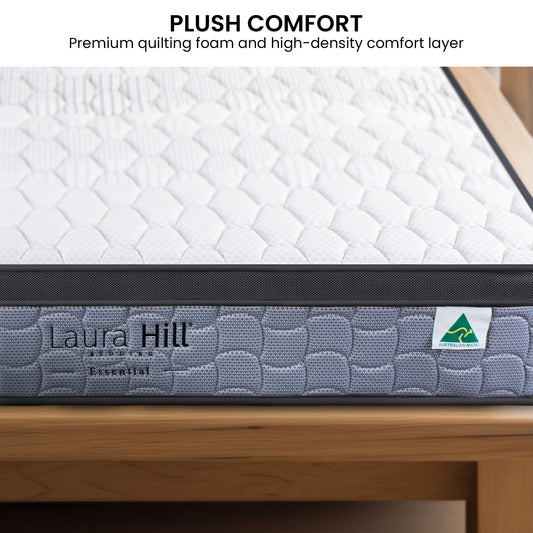 Laura Hill Essential Australian Made Single Premium Mattress - Furniture > Mattresses > Single Mattress