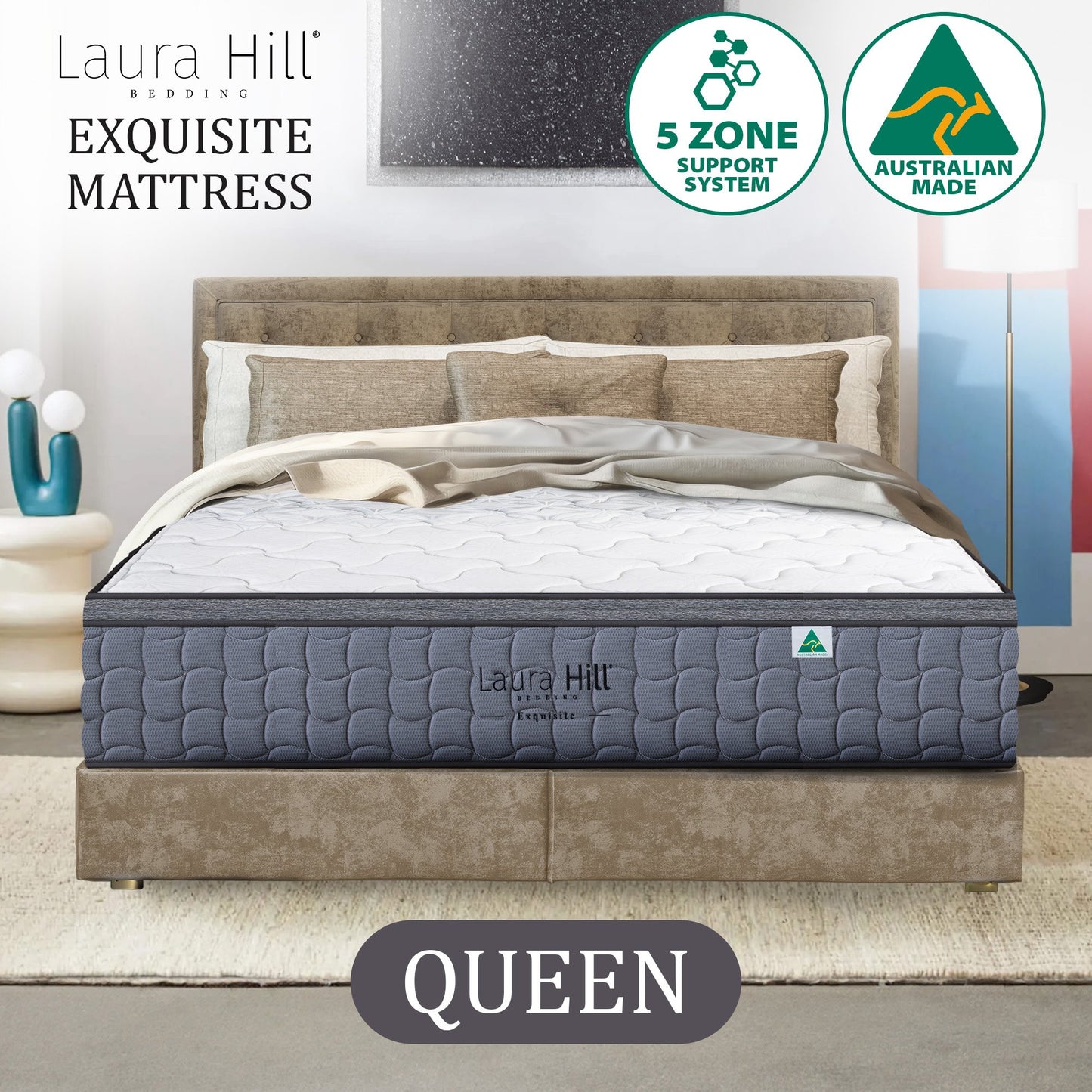 Laura Hill Exquisite Australian Made Queen Premium Mattress - Furniture > Mattresses > Queen Mattress