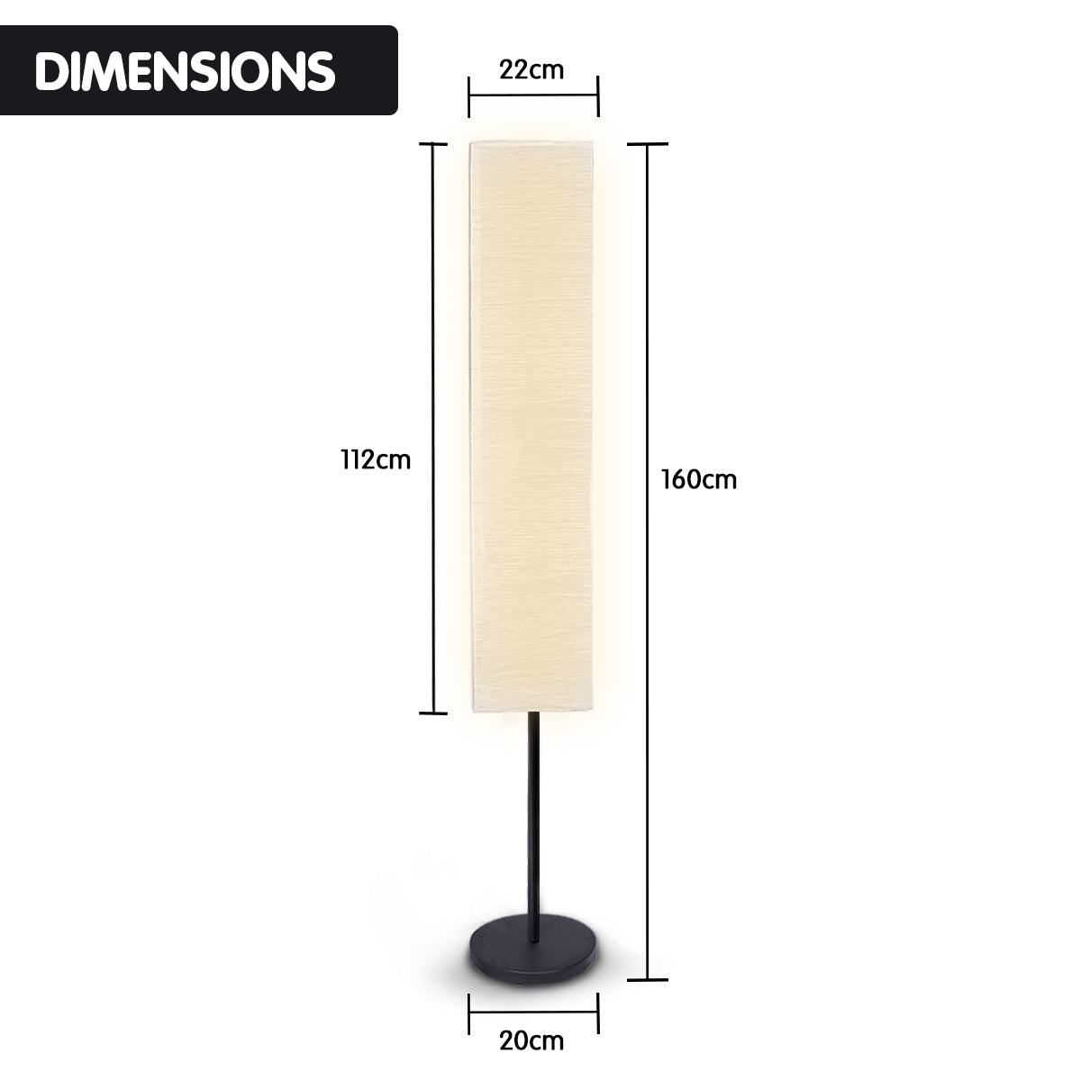 Sarantino Metal Floor Lamp with White Paper Wrinkle Shade Light Stand Home & Garden > Lighting > Night Lights & Ambient