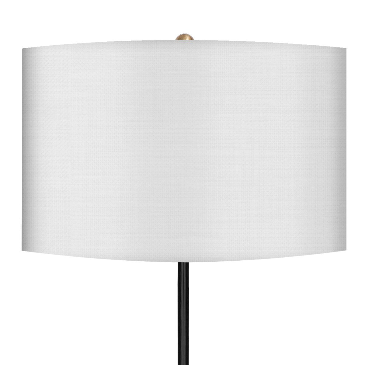 Sarantino Metal Floor Lamp Brushed Brass Finish with White Shade - Home & Garden > Lighting > Night Lights & Ambient