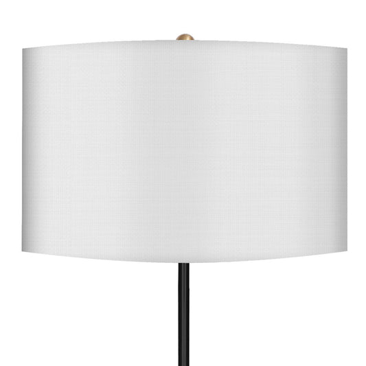 Sarantino Metal Floor Lamp Brushed Brass Finish with White Shade Home & Garden > Lighting > Night Lights & Ambient