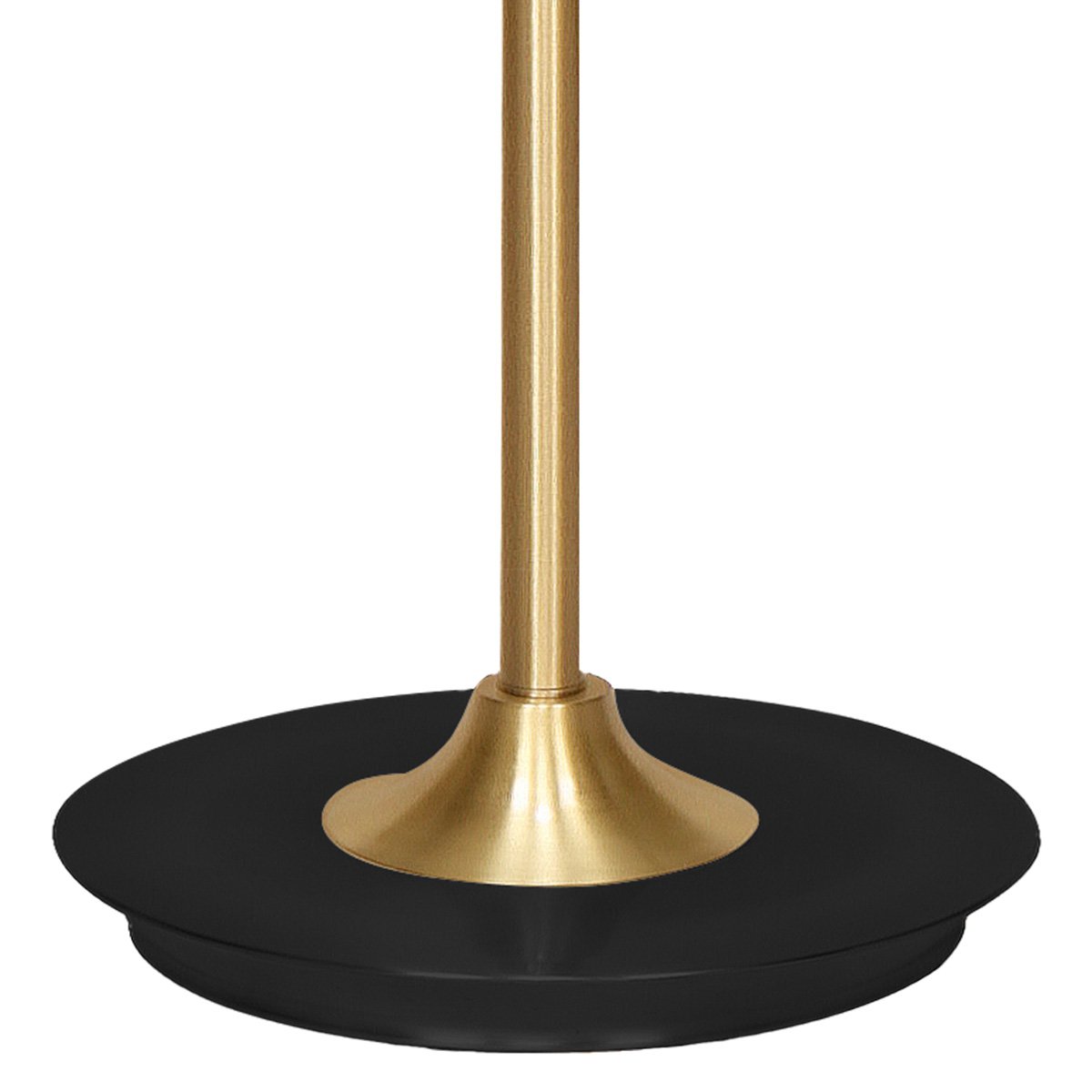 Sarantino Metal Floor Lamp Brushed Brass Finish with White Shade - Home & Garden > Lighting > Night Lights & Ambient