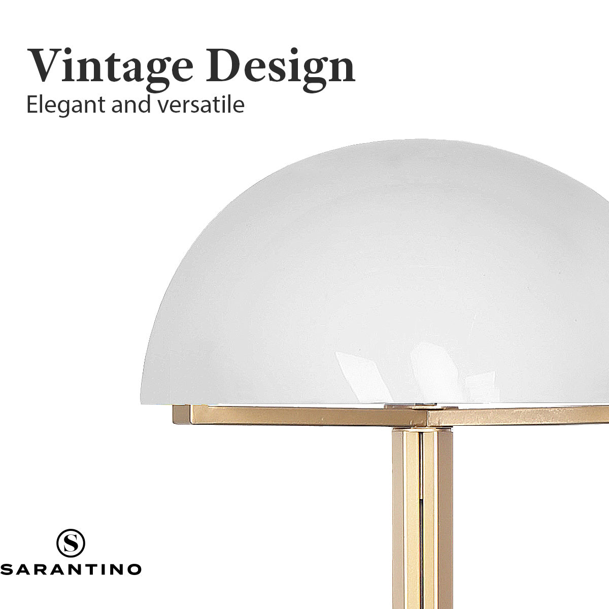 Sarantino Metal Floor Lamp with White Acrylic Shade by Sarantino - Home & Garden > Lighting > Table Lamps