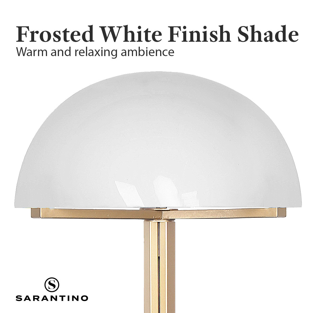 Sarantino Metal Floor Lamp with White Acrylic Shade by Sarantino - Home & Garden > Lighting > Table Lamps