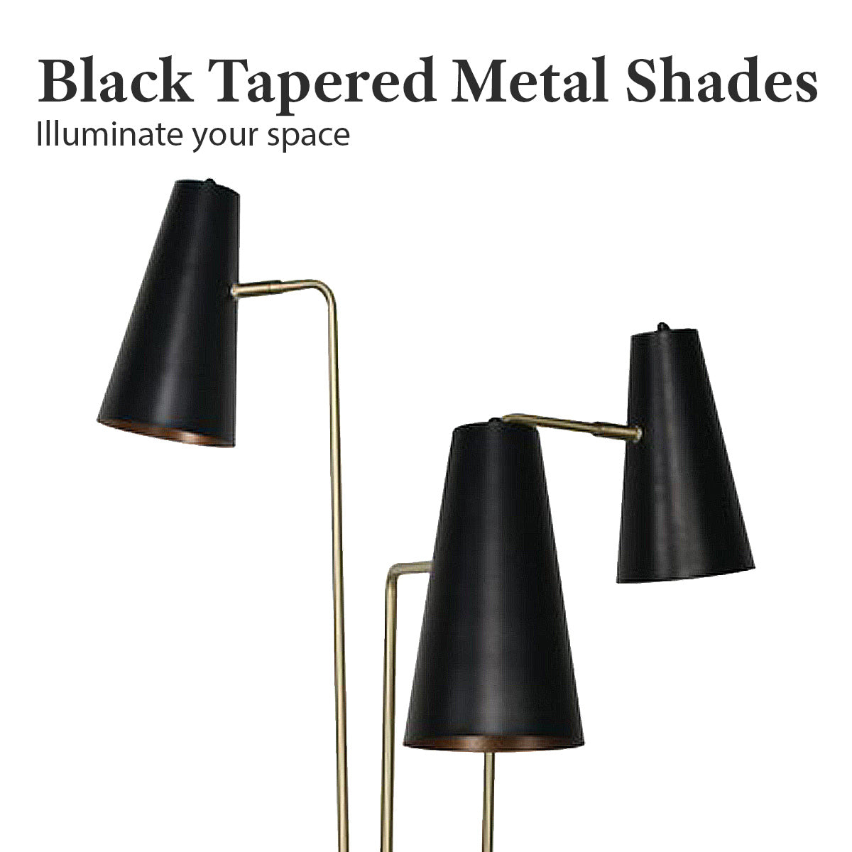 Sarantino Three Metal Shade Floor Lamp Home & Garden > Lighting > Table Lamps