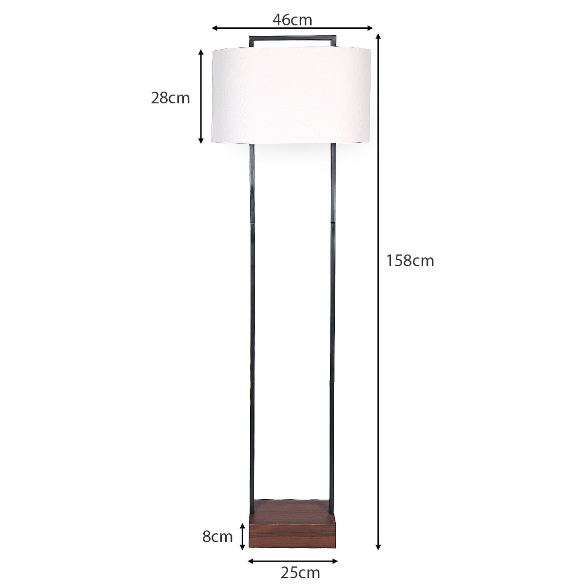 Sarantino Wood Floor Lamp in Cherry Finish Home & Garden > Lighting > Table Lamps