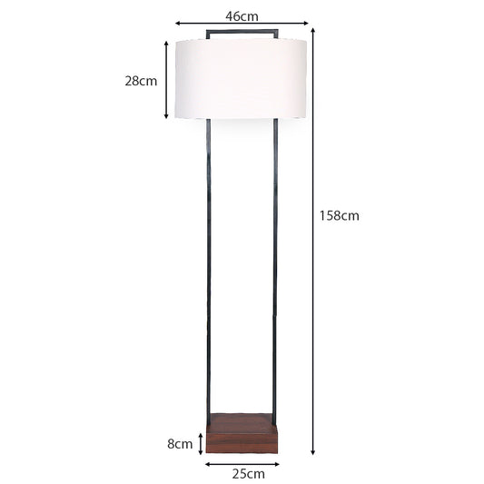Sarantino Wood Floor Lamp in Cherry Finish Home & Garden > Lighting > Table Lamps