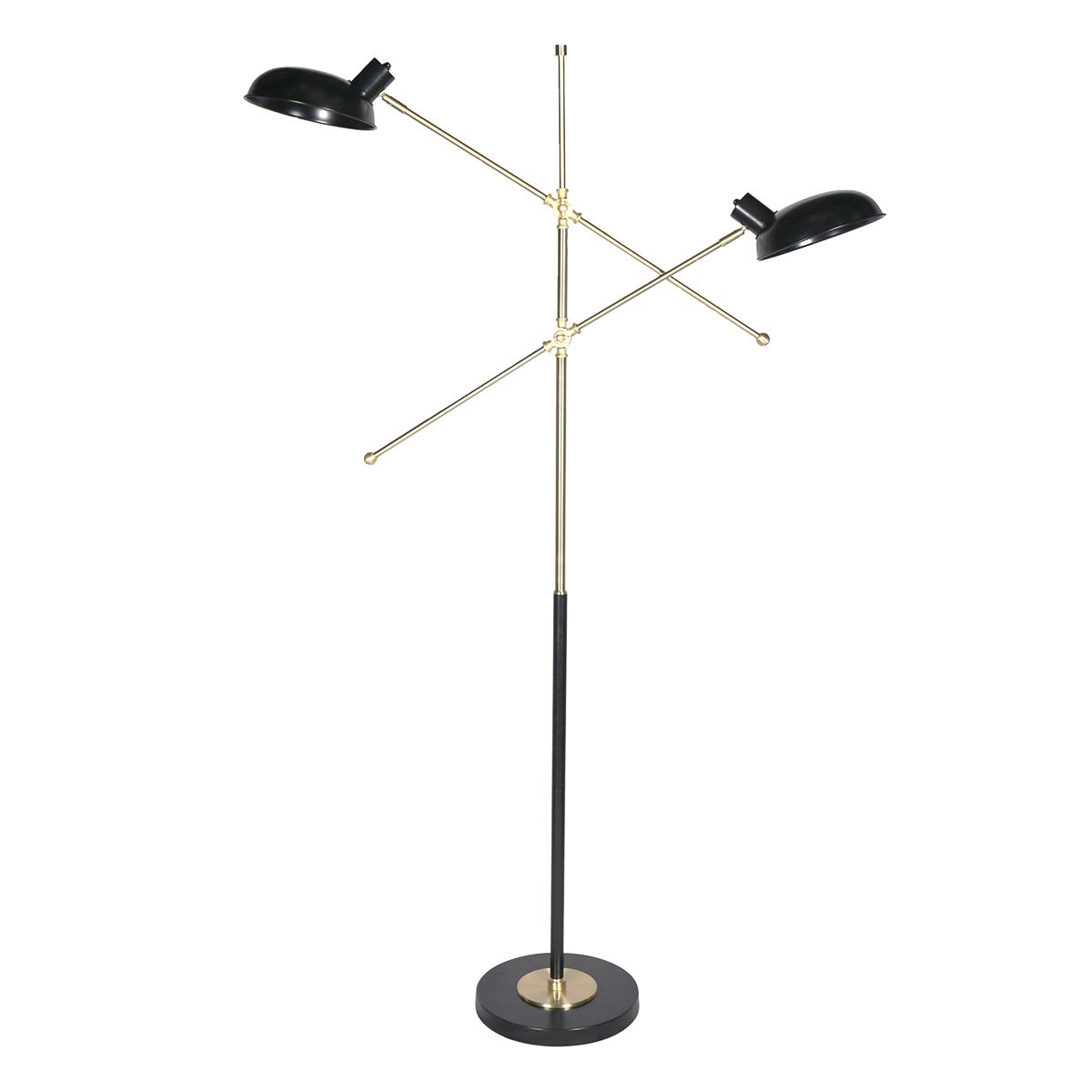 Sarantino Adjustable Two Light Lamp Black and Gold Finish - Home & Garden > Lighting > Night Lights & Ambient Lighting