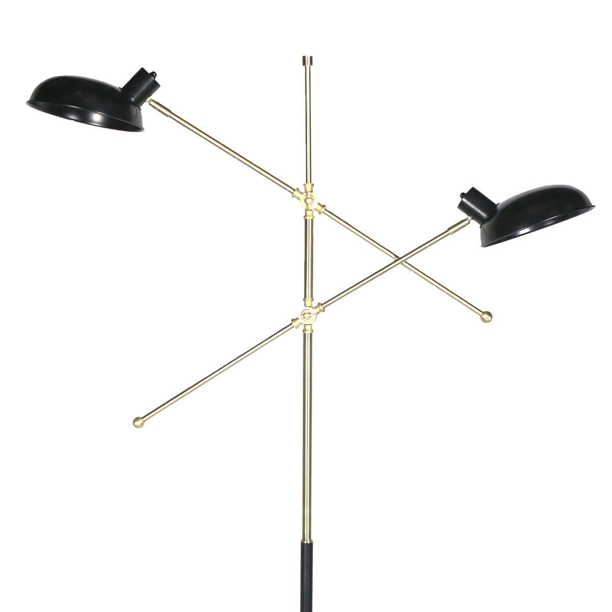 Sarantino Adjustable Two Light Lamp Black and Gold Finish - Home & Garden > Lighting > Night Lights & Ambient Lighting