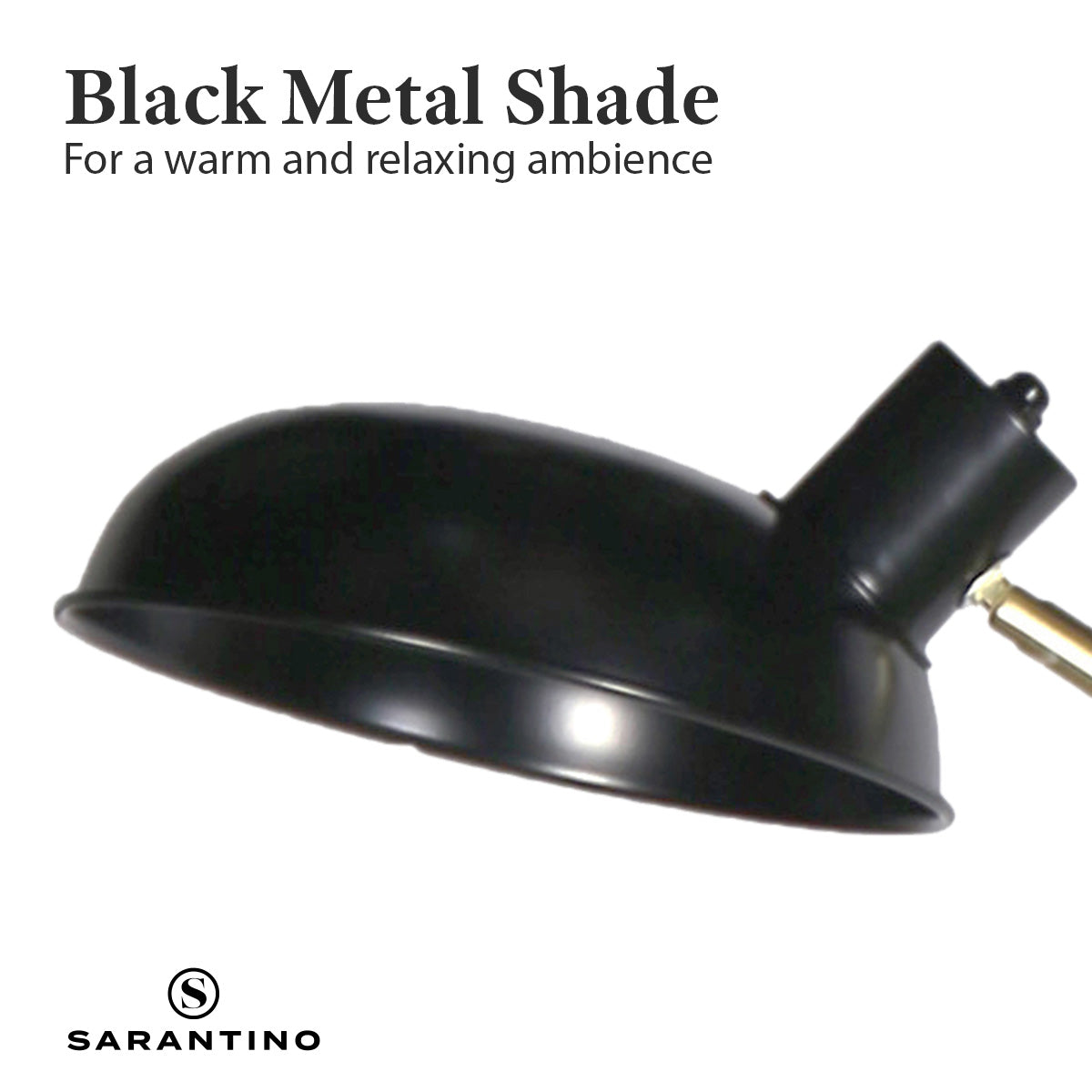 Sarantino Adjustable Two Light Lamp Black and Gold Finish - Home & Garden > Lighting > Night Lights & Ambient Lighting