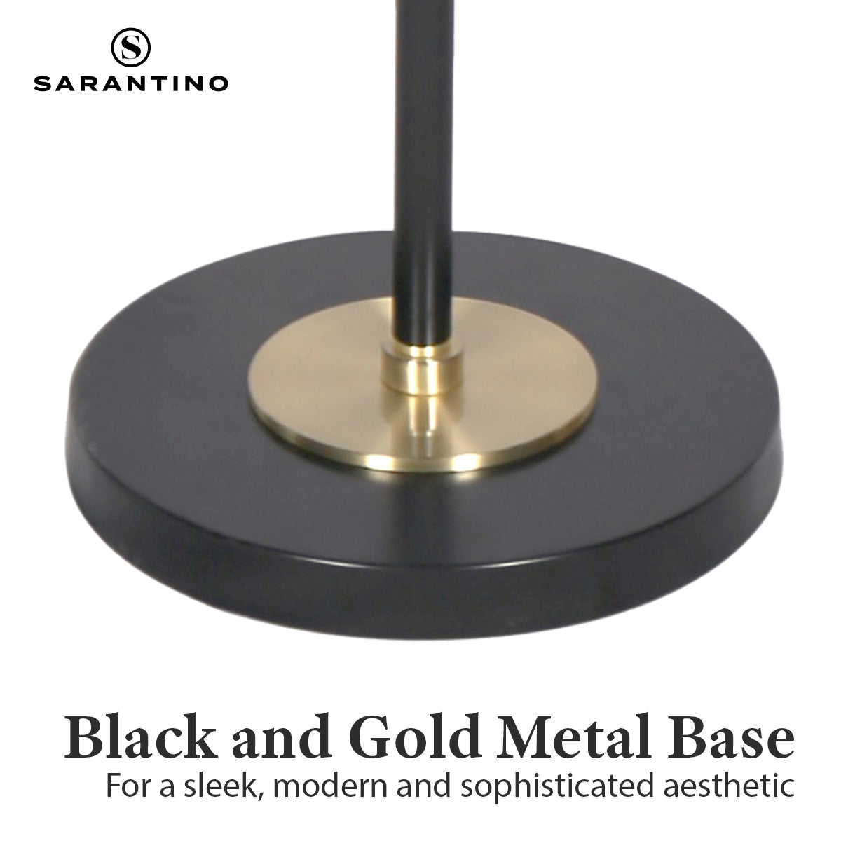 Sarantino Adjustable Two Light Lamp Black and Gold Finish - Home & Garden > Lighting > Night Lights & Ambient Lighting
