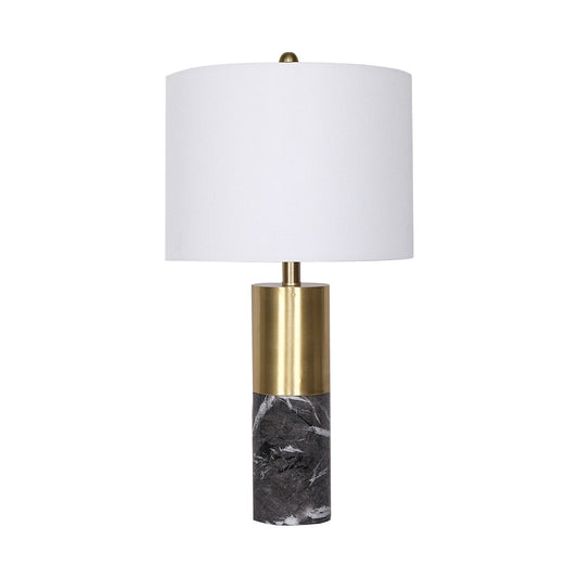 Sarantino Metal and Marble Table Lamp in Black Home & Garden > Lighting > Table Lamps