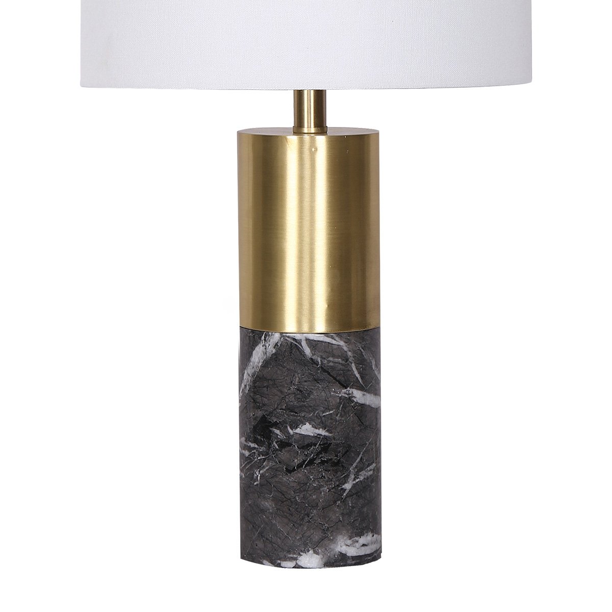 Sarantino Metal and Marble Table Lamp in Black Home & Garden > Lighting > Table Lamps