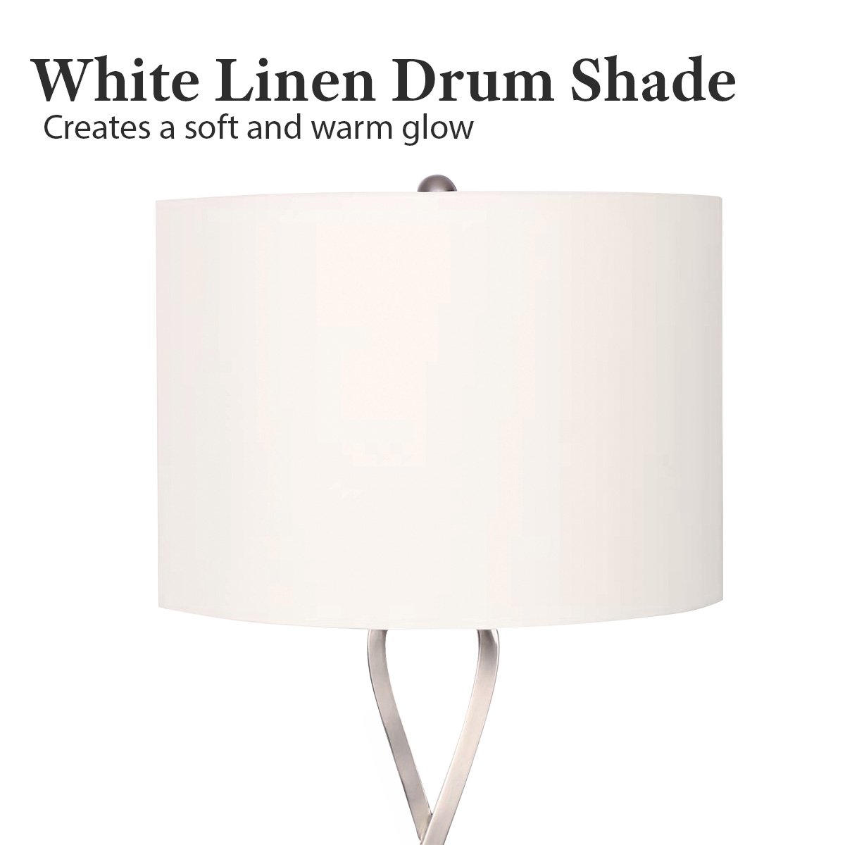 Sarantino Contemporary Table Lamp In Nickel Finish Home & Garden > Lighting > Table Lamps