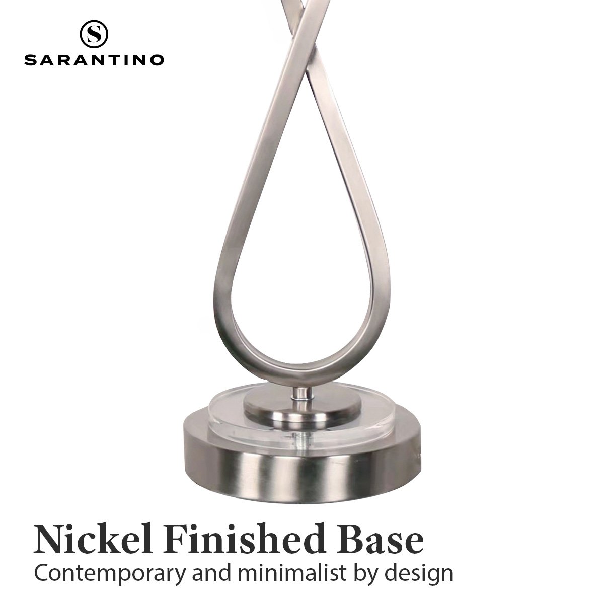 Sarantino Contemporary Table Lamp In Nickel Finish Home & Garden > Lighting > Table Lamps