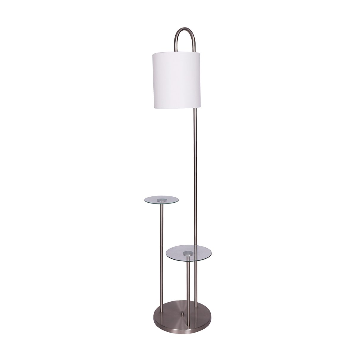 Sarantino Metal Floor Lamp with Glass Shelves Home & Garden > Lighting > Table Lamps