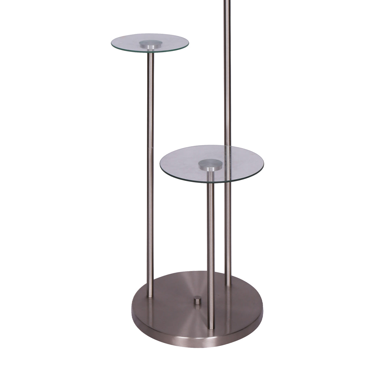 Sarantino Metal Floor Lamp with Glass Shelves Home & Garden > Lighting > Table Lamps