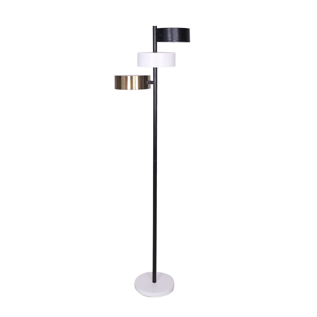 Sarantino Metal Floor Lamp with 3 Swirl Shades - Home & Garden > Lighting > Night Lights & Ambient Lighting