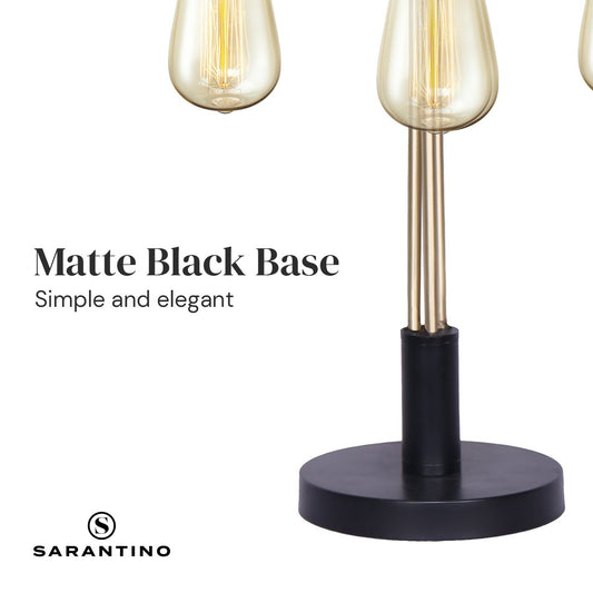 Sarantino Exposed Bulb Industrial Table Lamp Home & Garden > Lighting > Table Lamps