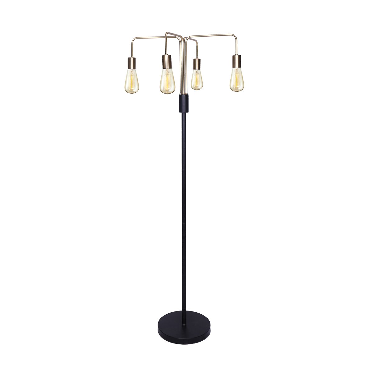 Sarantino Modern Exposed Bulb 4-Arm Industrial Light Floor Lamp - Home & Garden > Lighting > Night Lights & Ambient