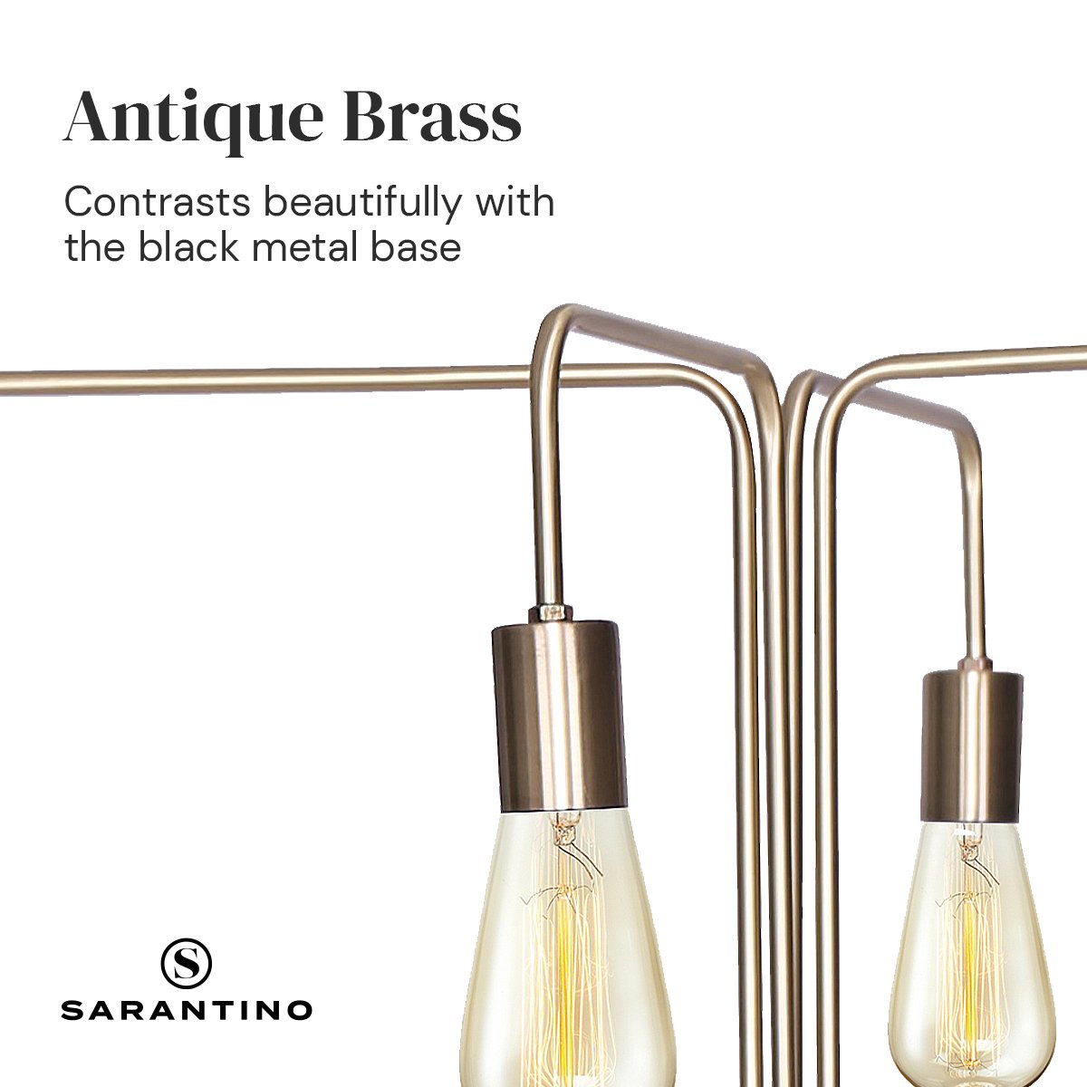 Sarantino Modern Exposed Bulb 4-Arm Industrial Light Floor Lamp - Home & Garden > Lighting > Night Lights & Ambient