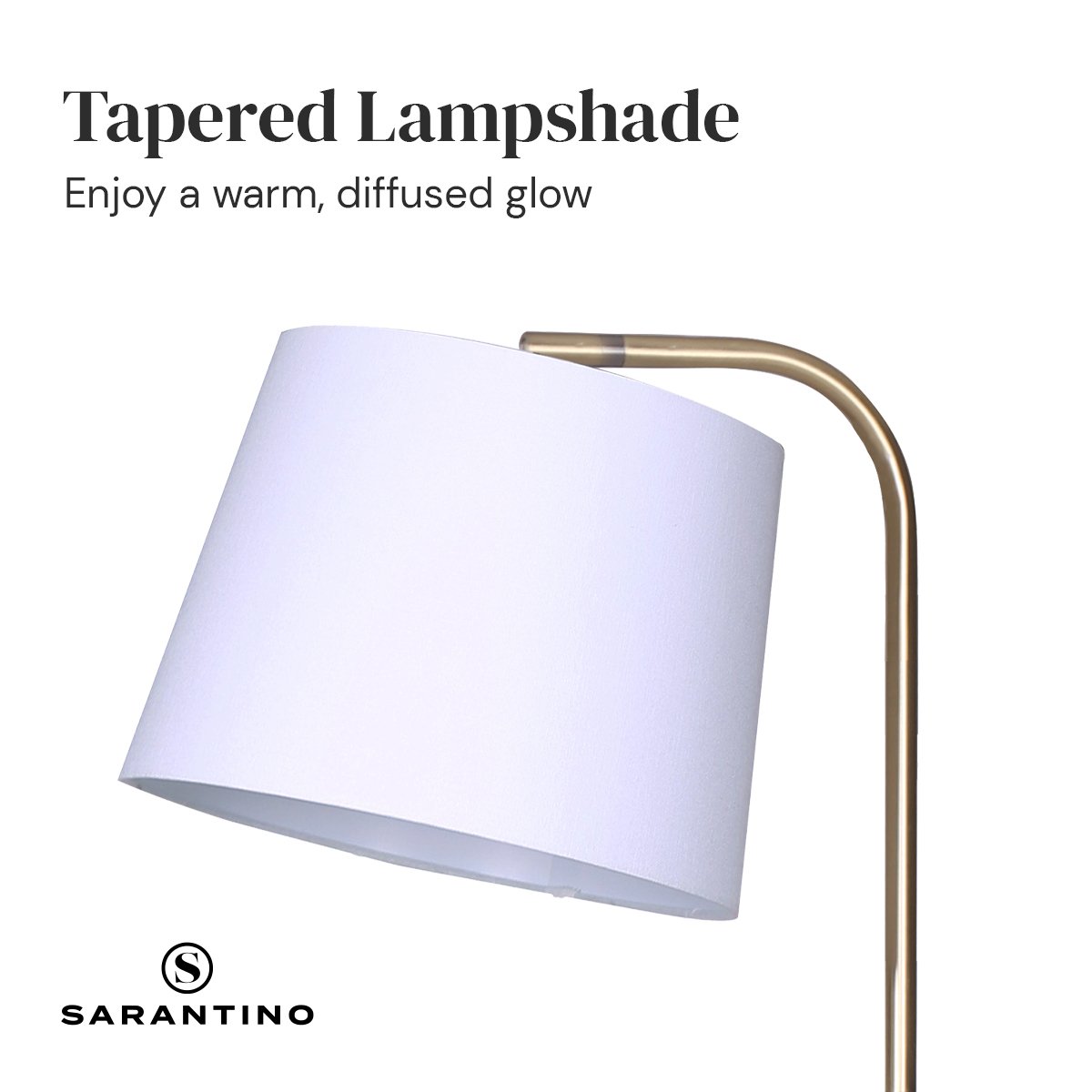 Sarantino Marble & Metal End Table Top Floor Lamp - Furniture > Living Room > Coffee Tables