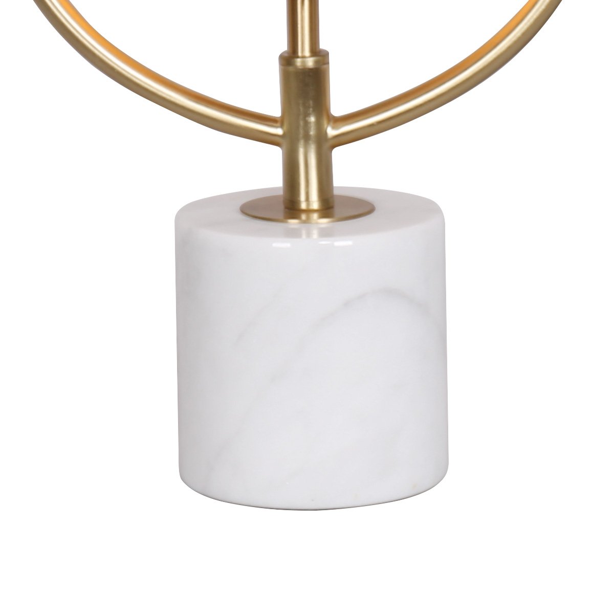Sarantino Sculptural Orange Glass Table Lamp With White Marble Base - Home & Garden > Lighting > Table Lamps
